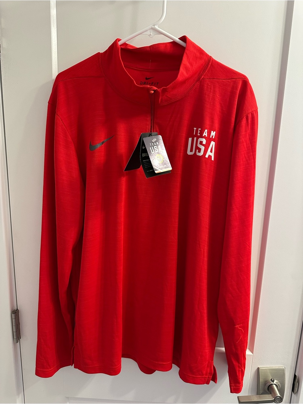 Nike DriFit Team USA Red Men's Quarter-Zip Top Men’s XL
